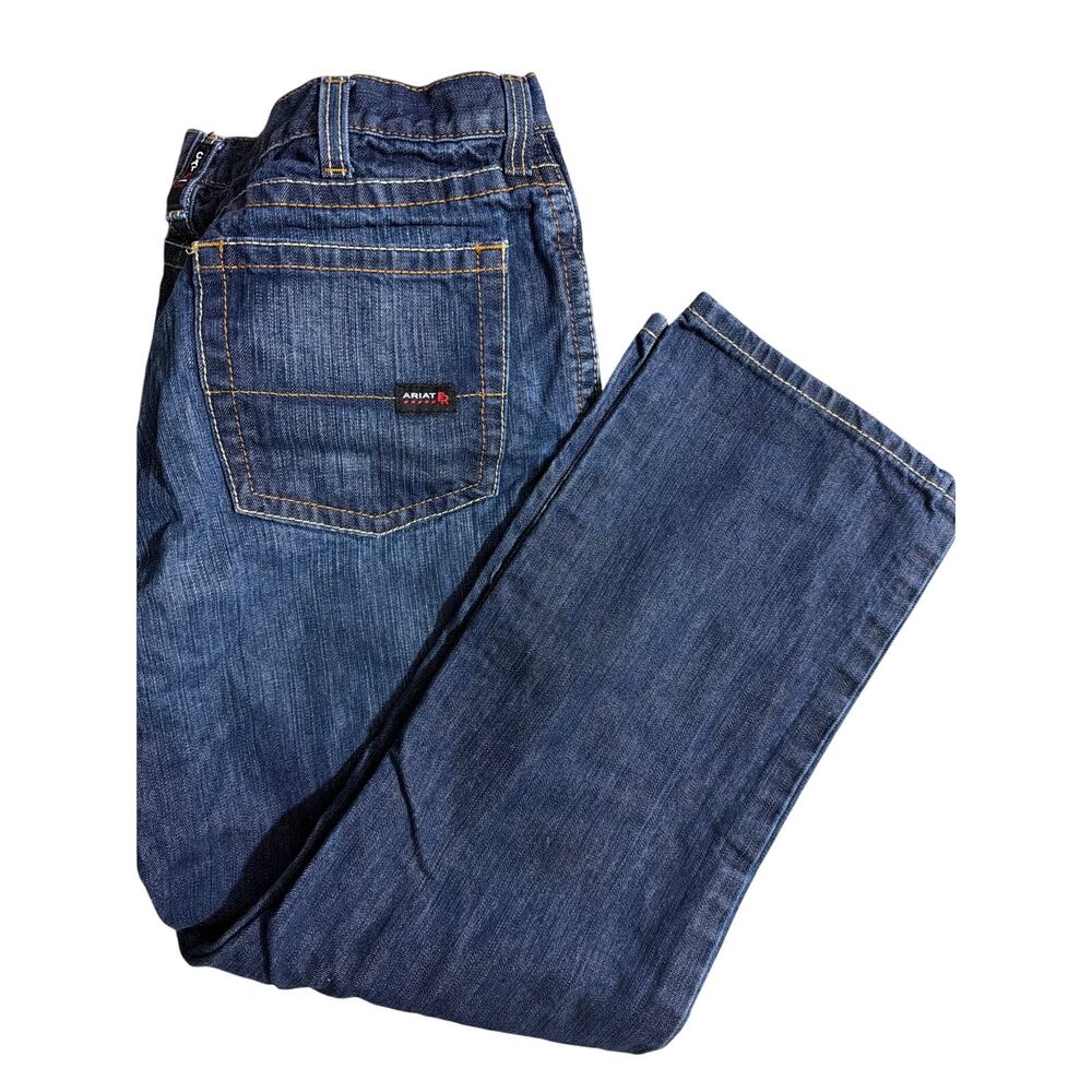 Ariat M4 Low Rise FR Boot Cut Work Jeans Blue Men’s Size 40x32 EUC